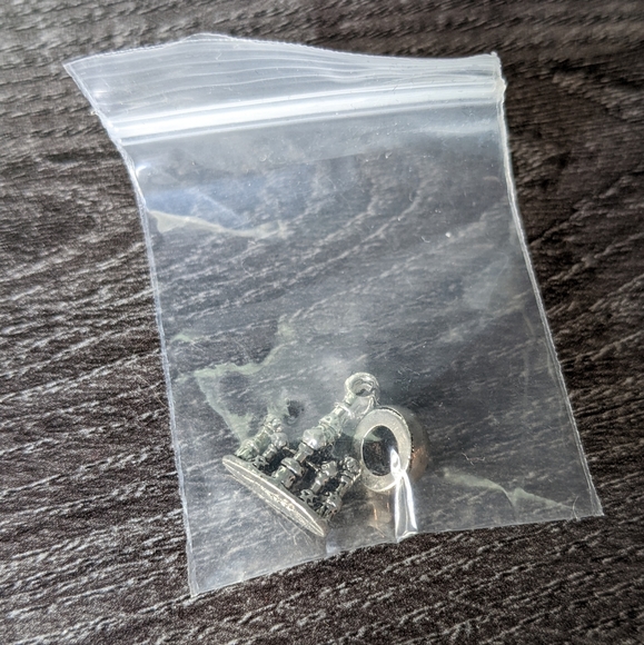 Pandora Moments Heart Clasp Snake Chain Bracelet with Three Charms - Picture 5 of 10